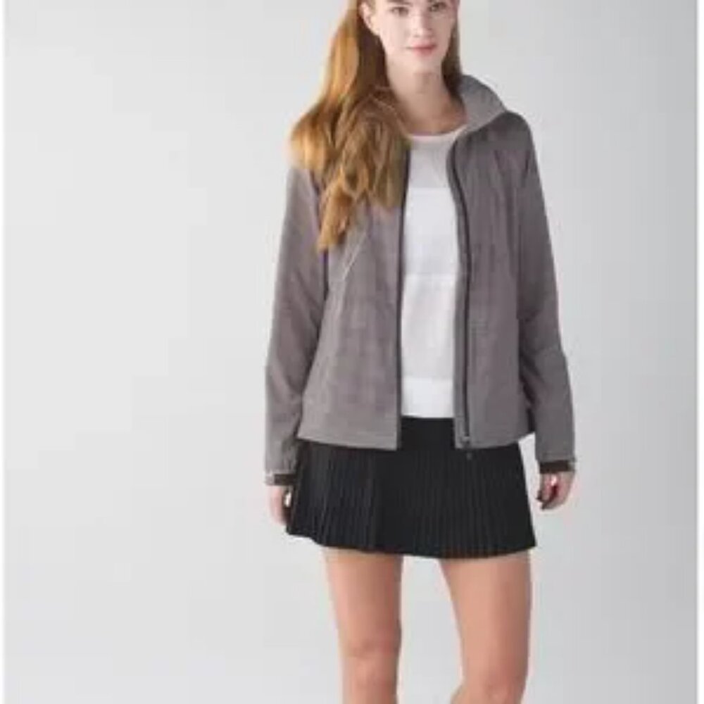 Lululemon Athletica Go the Distance JacketMini Pop Stripe Mink Berry Black